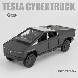 1:32 Tesla Cybertruck Pickup Alloy Car Model Diecast Toy Vehicle Sound And Light Simitation Lapsille Joululahja Boy Toys Toy Cars Harmaa ilman laat...