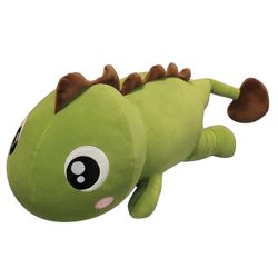 Dinosaurus Big Eyes Pehmolelu Vihreä Keltainen Toimisto Deokration Ihanat Lapset Syntymäpäivä Lahja Täytetty sarjakuva Eläinnukke Ruskea 110cm