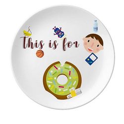 Grøn Doughnut Vestlige Dessert Food Søn Dessert Plate Dekorative Porcelæn 8 tommer Dinner Home