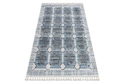 RugsX Moderne tæppe BELLE BR22A beige / blå frynser 160x220 cm