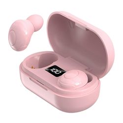 T8 TWS intelligent støydempende IPX6 vanntett Bluetooth-øretelefon Rosa