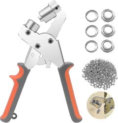 Silmukkapihdit, ammattimainen silmukkarei'ityssarja, jossa 100 kappaletta (sisempi 10mm) metallisilmukat nahkakankaalle pressu Pvc-verhotaltta