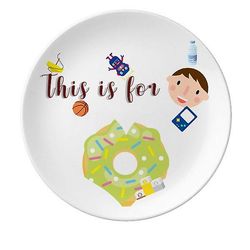 Grøn Doughnut Dessert Sød Mad Søn Dessert Plate Dekorative Porcelæn 8 tommer Dinner Home