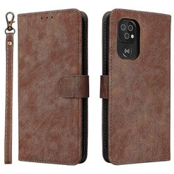 Doro 8100 / 8200 -kotelolle Lompakko Pu-nahkainen puhelimen kansiteline hihnalla Ruskea