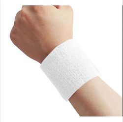 2pcs Hånd Band Sweat Wrist Support Brace Wraps Guards Gym Volleyball Basketball Bomuld Armbånd Sport Sweatband Sports Sikkerhed Hvid
