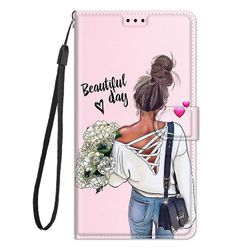 Foxdock Cover til Samsung Galaxy A01 sag mønster back view Pu læder kortholder magnetisk