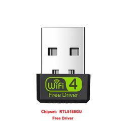 Etwork Cards & Adapters mt7601 usb mini trådløs wifi-adapter dongle mottaker nettverk lan-kort pc 150mbps usb 2.0 trådløst nettverkskort RTL8188GU