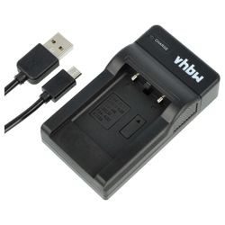 vhbw USB-laturi yhteensopiva Casio Exilim EX-Z350, EX-Z335, EX-Z37, EX-Z35, EX-Z370, EX-Z42 kameran videokamera/akku kanssa - latausteline, latauks...