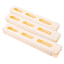 3kpl Domino-pidikkeet Domino-laajennustarvikkeet Lasten Domino junakortin pidike lelut Beige 26.00X4.00X2.50CM