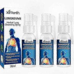 Herbal Lung Cleansing Spray hengityksen tukemiseen ja detoxiin, Natural Breath Refreshener, 2024 Edition 3pcs
