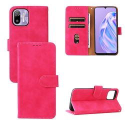 Etui til Ulefone Note 6 Cover Premium Læder Med Kortholder Flip Folio Magnetisk Etui Coque - Sort Pink