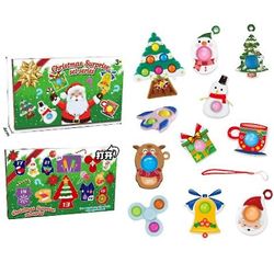 Zhuopai Kid Christmas Blind Box 12pc Sæt Tryk Reducer Bubble Music Legetøj set3