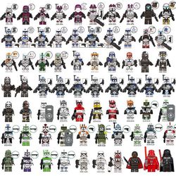 Sunvivid 70PCS Kloonisotilaat Armeijan komentaja Laskuvarjojääkäriryhmä 3 Nova Corps Marine Team at-RT Rakennuspalikat Star Space Wars Toimintahahm...