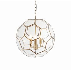 Endon Collection Lighting Miele 3 Lys sfærisk vedhæng Antikke Messing, Glas, E14