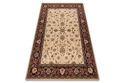 RugsX Uld tæppe OMEGA ARIES blomster lys rubin rød 235x350 cm