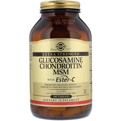 Solgar, Glucosamin Chondroitin MSM med Ester-C, 180 tabletter