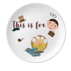Hong Kong Ramen Kina Far Dessert Plate Dekorative Porcelæn 8 tommer Dinner Home