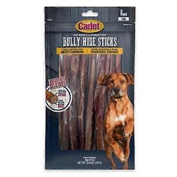 Cadet Bully Hide Sticks All Natural Dog Chews Big Stick, 8 Count