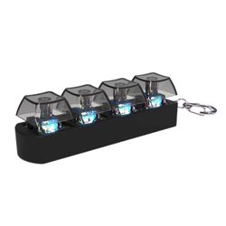 LED-valonäppäimistön napsautukset Lelu 4-näppäimen näppäinsuojustesteri ahdistuksen lievittämiseen ja aististimulaatioon kestävyyden suunnittelussa...