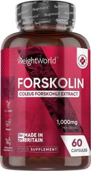 WeightWorld Forskolin-kapselit 1000mg - 60 vegaaninen Coleus Forskohlii -uute - Keto- ja vähähiilihydraattinen