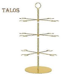 Metallinen samppanjatornin teline 3-kerroksinen viinilasiteline juhliin 12 lasia Vakaa muotoilu estää läikkymisen Cocktail-puuteline Golden