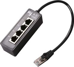 Shindat Rj45 Ethernet-splitterkabel, Rj45 1 han til 4 x hun Lan Ethernet-splitteradapter/tilpasset netværkskabel Super Cat5, Cat5e, Cat6, Cat7 Lan ...