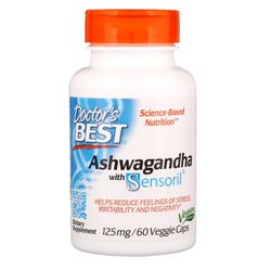 Doctor's Best Lægens bedste, Ashwagandha med Sensoril, 125 mg, 60 Veggie Caps