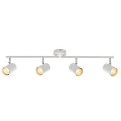 Saxby Lighting (Poole) Arezzo 4 Light Spotlight Bar Matt White, Krom plade, GU10