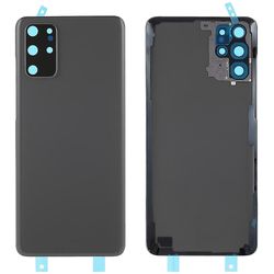 Samsung Galaxy S20 Plus 4G G985 -akkukotelo, jossa tarra + kameran linssin suojus - harmaa Monivärinen Grey