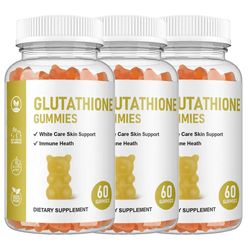 Kollagen gummier med glutathion og glycin C-vitamin Biotin 500 mg Anti Aging Alder Trodser hudblegning Vitamin Gummies Kosttilskud Ikke-GMO 3 pcs