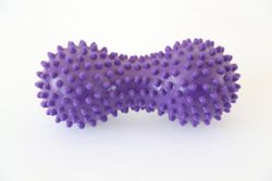 Peanut pvc yoga forsyninger med torne træning massage peanut hånd bold yoga fitness bold oppustet airbag peanut ball 6 farver Blå