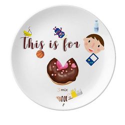 Heart Chokolade Doughnut Dessert Sweet Food Søn Dessert Plate Dekorative Porcelæn 8 tommer Dinner Home