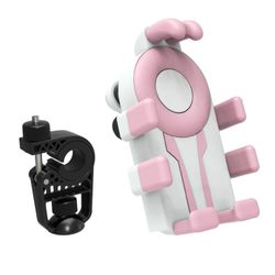 Universals Bike Phone Mount Holder Säädettävät polkupyörät Älypuhelimen kiinnikkeet pyöräilyyn Juoksu Moottoripyörä Vaaleanpunainen Valkoinen B