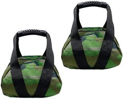 Boeyaa Fitness håndvægte, kraftige styrke sandsække Bærbare bløde sandsække Kettlebells Grøn 2 PACK