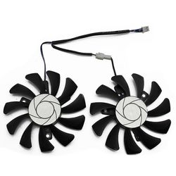 75mm 2pin gtx1050ti gpu-jäähdytin dual fan geforce gtx 1050ti gtx-1050-ti-4gt-oc näytönohjain viileä