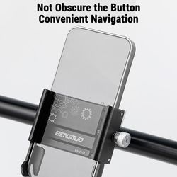 BENGGUO Al Alloy polkupyörä matkapuhelimen pidike skootteri pyörivä älypuhelimen pidike Metalli näyttää 90 Degree