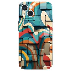 IPhone 13 mini 5.4 tuuman matkapuhelimen kotelo naarmuuntumaton PC hunajakennokuvion kansi - värikäs