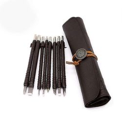 8kpl / sarja volframi terässeos kaiverrus professional työkaluja aloittelijoille ja kaivertajille