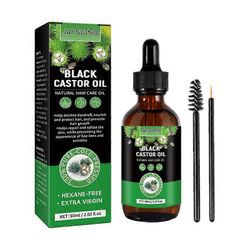 unbrand Jamaikan musta risiiniöljy, orgaaninen risiiniöljy kuiva päänahkaöljy vaurioituneille hiuksille 60ml