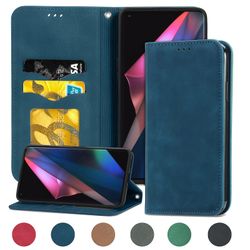 Gangxun Sag For Oppo Find X3 Pro Magnetisk Lukning Læder Tegnebog Cover Housse Etui Shockproof - Blå