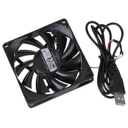 Musta 5v 8015 Usb Tietokone / pc / cpu Hiljainen jäähdytyskotelo Tuuletin 80x80x15mm