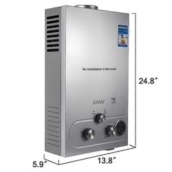 Säiliötön propaanivedenlämmitin Propaani 4.8gpm 36 Kw ruostumattomasta teräksestä valmistettu On Demand -vedenlämmitin, joka sopii kodin matkailuau...