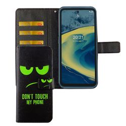 König Telefonetui til Nokia XR20 Case Cover Beskyttelsesetui Beskyttelsesetui Bookstyle Case Dont røre min telefon grøn