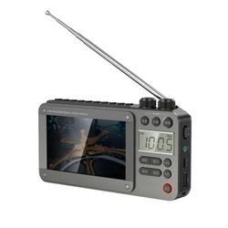 Huippuluokan videolaajennus Bluetooth-tasku täyden kaistan videoradio, huippuluokan videolaajennus Bluetooth-taskutelevisio, 50% tarjous Harmaa