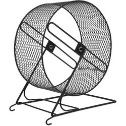 Hamsterin harjoituspyörä Hiljainen hiljainen juoksupyörä kiinnikkeellä pienille lemmikkieläimille Musta 21X15X23CM