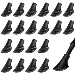 20 sauvakävelysauvan pakkaus kumipuskurit vaellussauvoihin ja vaelluskiipeilyyn, yhteensopiva asfalttityynyjen kanssa