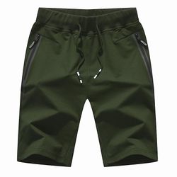 Fxiaoxian Afslappede sommershorts i bomuld til mænd Grøn 36
