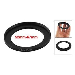 52mm-67mm kamera udskiftning linse filter ring adapter sort