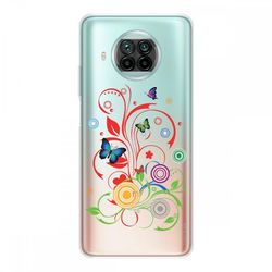 Crazy Kase Hull For Xiaomi Mi 10t Lite i silikone fleksibel 1 Mm, sommerfugle og cirkler
