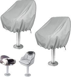 2 Pakkaus veneen istuimen päällinen, ulkona vedenpitävä jalusta Pontoon Captain Boat Bench tuolin istuimen päällinen, Oxford Fabric Helm -tuolin su...